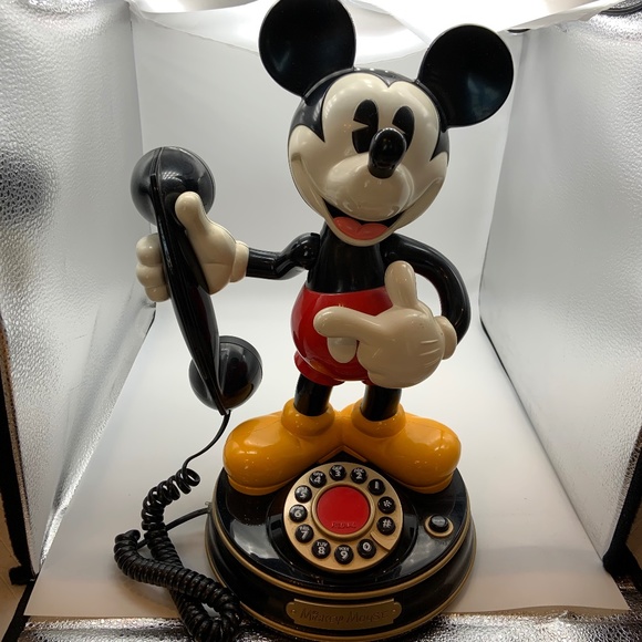Vintage Disney Telemania Mickey Mouse Retro Old Fashioned Landline Telephone
